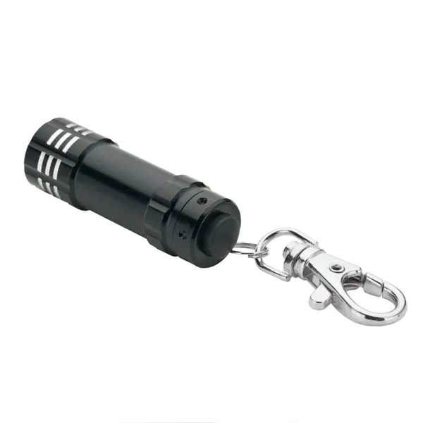 0.88" x 3.5" x 0.69" aluminum 3-LED flashlight with lobster clip... from ASI 67866 Logomark/Valumark / Valumark™