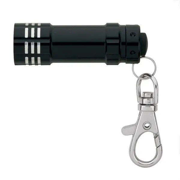 0.88" x 3.5" x 0.69" aluminum 3-LED flashlight with lobster clip... from ASI 67866 Logomark/Valumark / Valumark™