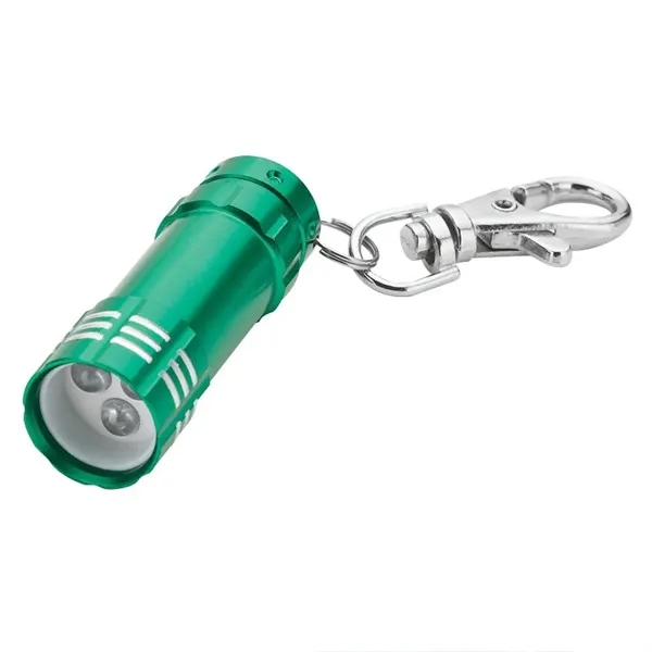 0.88" x 3.5" x 0.69" aluminum 3-LED flashlight with lobster clip... from ASI 67866 Logomark/Valumark / Valumark™