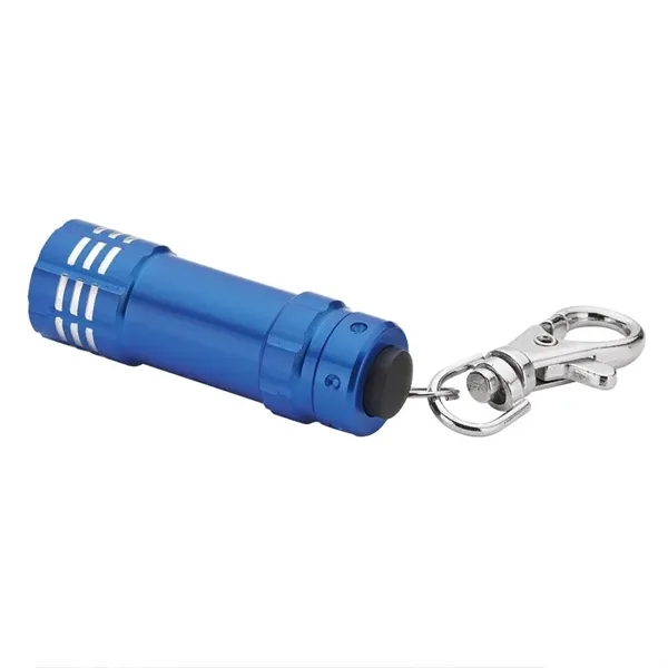 0.88" x 3.5" x 0.69" aluminum 3-LED flashlight with lobster clip... from ASI 67866 Logomark/Valumark / Valumark™