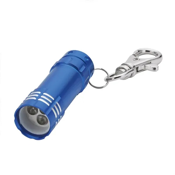 0.88" x 3.5" x 0.69" aluminum 3-LED flashlight with lobster clip... from ASI 67866 Logomark/Valumark / Valumark™