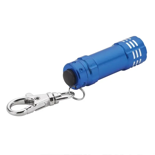 0.88" x 3.5" x 0.69" aluminum 3-LED flashlight with lobster clip... from ASI 67866 Logomark/Valumark / Valumark™