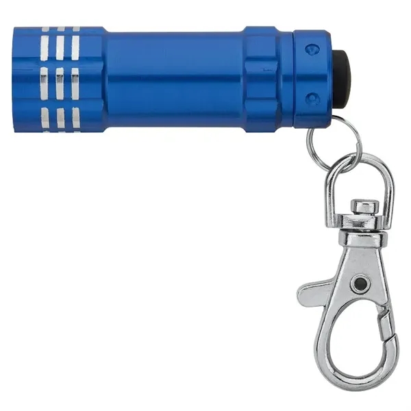 0.88" x 3.5" x 0.69" aluminum 3-LED flashlight with lobster clip... from ASI 67866 Logomark/Valumark / Valumark™