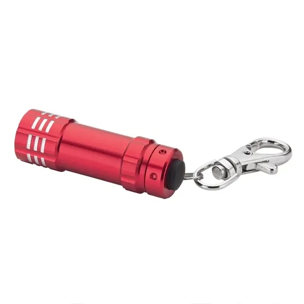 0.88" x 3.5" x 0.69" aluminum 3-LED flashlight with lobster clip... from ASI 67866 Logomark/Valumark / Valumark™