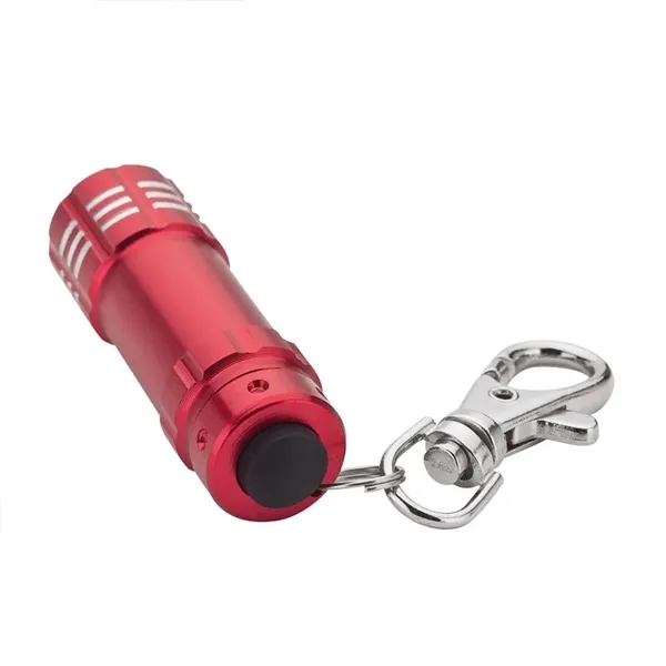 0.88" x 3.5" x 0.69" aluminum 3-LED flashlight with lobster clip... from ASI 67866 Logomark/Valumark / Valumark™