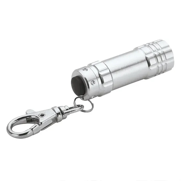 0.88" x 3.5" x 0.69" aluminum 3-LED flashlight with lobster clip... from ASI 67866 Logomark/Valumark / Valumark™