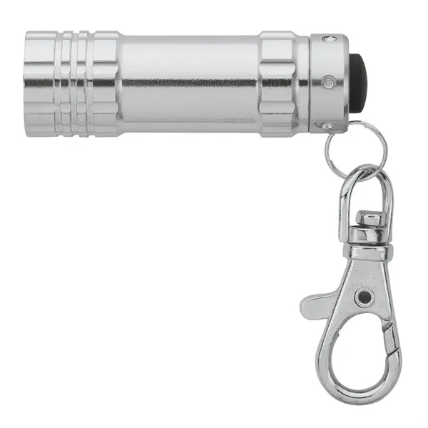 0.88" x 3.5" x 0.69" aluminum 3-LED flashlight with lobster clip... from ASI 67866 Logomark/Valumark / Valumark™
