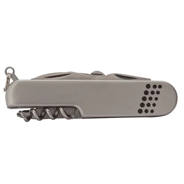 0.5" x 3" x 0.62" stainless steel pocketknife with 10 functions.... from ASI 67866 Logomark/Valumark