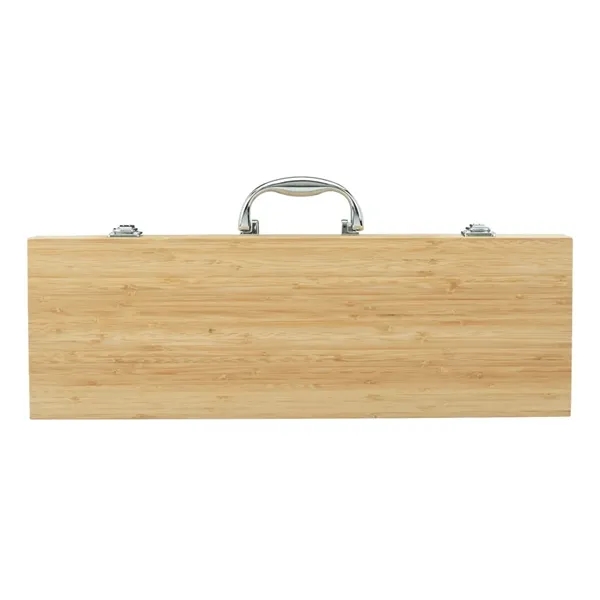 Cleveland 5 Piece Bamboo BBQ Set... from ASI 67866 Logomark/Valumark