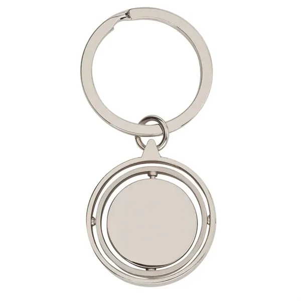 0.19"  x 2.88" x 1.38" Laksana metal keyring with spinning... from ASI 67866 Logomark/Valumark / Valumark™
