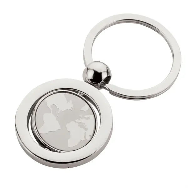 0.38" x 2.88" x 1.88" Biru silver finish metal keyring with... from ASI 67866 Logomark/Valumark / Valumark™