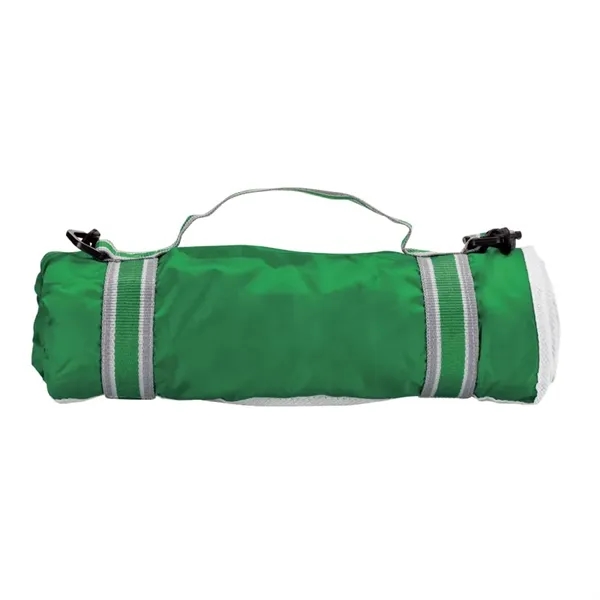 0.25" x 57" x 48" picnic blanket; made with fleece and... from ASI 67866 Logomark/Valumark