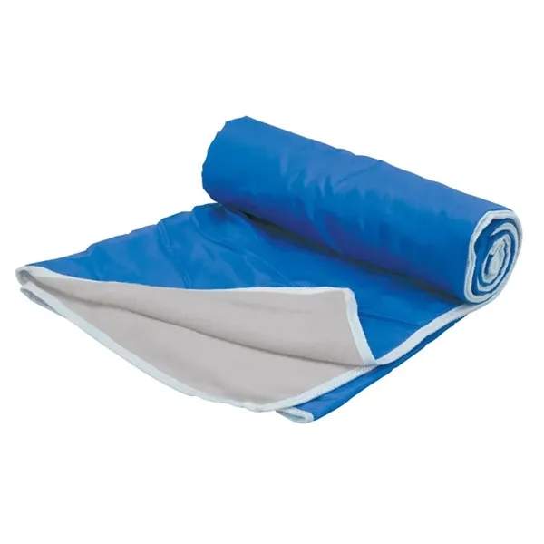 0.25" x 57" x 48" picnic blanket; made with fleece and... from ASI 67866 Logomark/Valumark