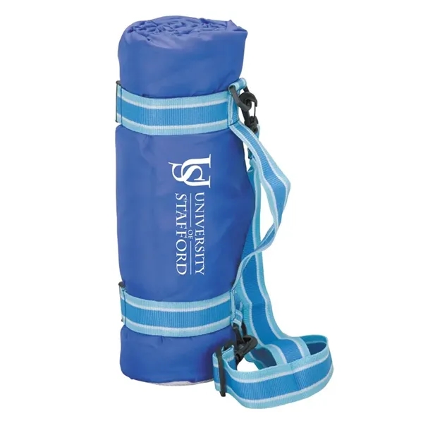 0.25" x 57" x 48" picnic blanket; made with fleece and... from ASI 67866 Logomark/Valumark