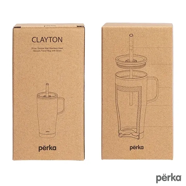Perka® Clayton 20 oz. Double Wall, Stainless Steel Travel...... from ASI 67866 Logomark/Valumark