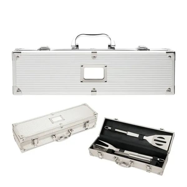 Front Tryon 3 Piece Mini Executive BBQ Set... from ASI 67866 Logomark/Valumark
