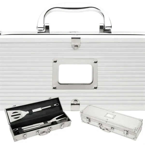 Front Tryon 3 Piece Mini Executive BBQ Set... from ASI 67866 Logomark/Valumark
