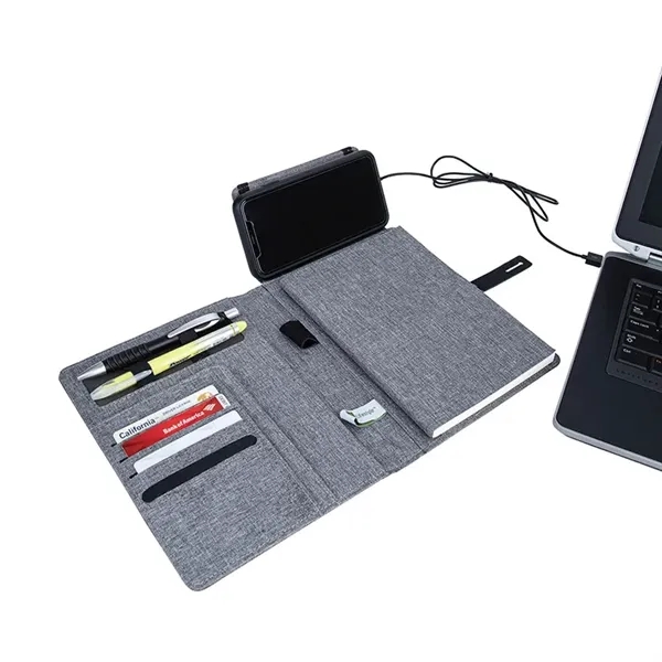 Binghamton RPET Padfolio w/ Wireless Phone Charger... from ASI 67866 Logomark/Valumark