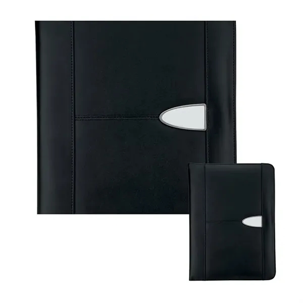 0.88" x 13" x 9.5" 40-page replaceable writing pad in leather... from ASI 67866 Logomark/Valumark