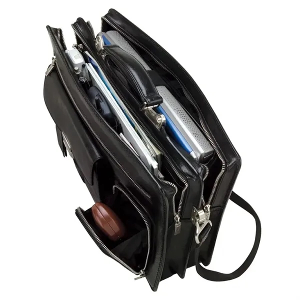 4.5" x 11.5" x 16.5" Rimini leather briefcase with removable laptop... from ASI 67866 Logomark/Valumark