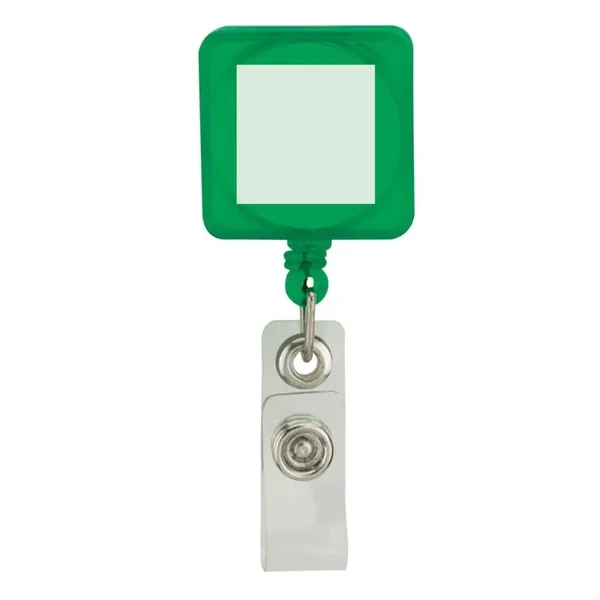 0.62" x 3.31" x 1.25" Divo square retractable badge holder with... from ASI 67866 Logomark/Valumark