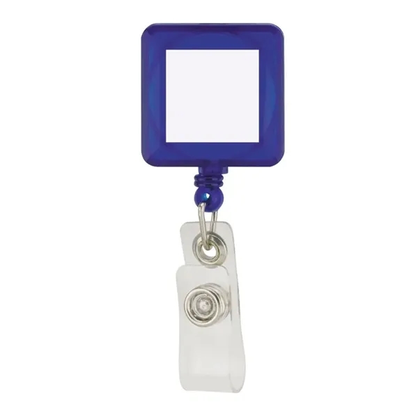 0.62" x 3.31" x 1.25" Divo square retractable badge holder with... from ASI 67866 Logomark/Valumark