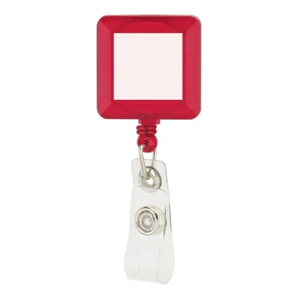 0.62" x 3.31" x 1.25" Divo square retractable badge holder with... from ASI 67866 Logomark/Valumark