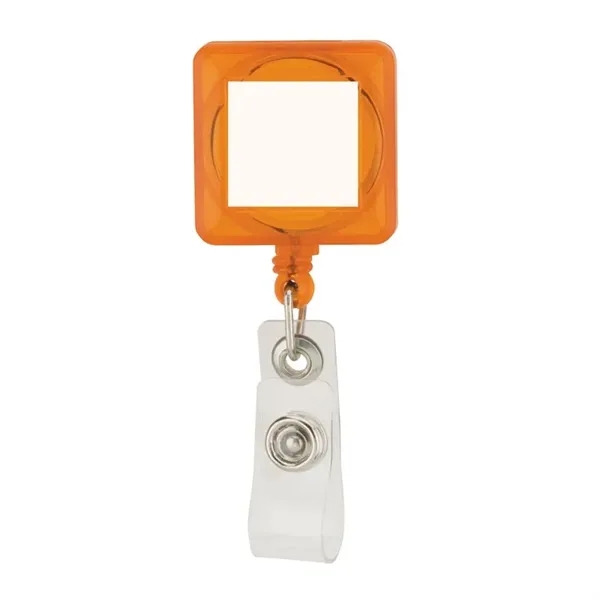 0.62" x 3.31" x 1.25" Divo square retractable badge holder with... from ASI 67866 Logomark/Valumark