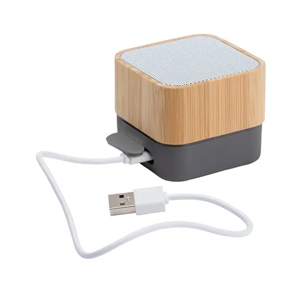 Cadence Bamboo Wireless Light-Up Speaker... from ASI 67866 Logomark/Valumark