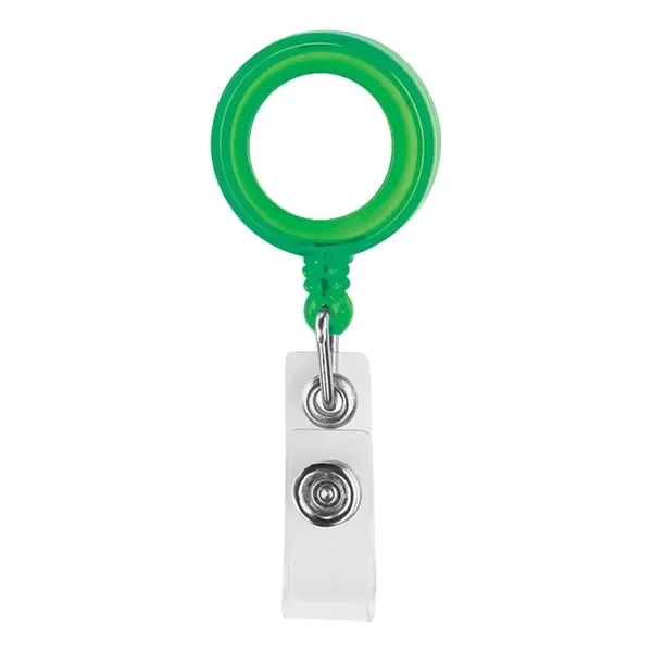 0.75" x 3.38" x 1.25" Delfino retractable round badge holder with... from ASI 67866 Logomark/Valumark