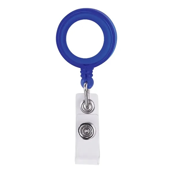 0.75" x 3.38" x 1.25" Delfino retractable round badge holder with... from ASI 67866 Logomark/Valumark