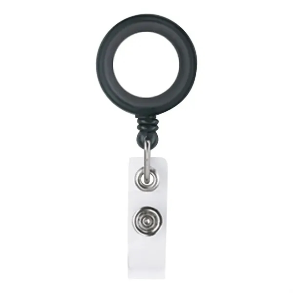 0.75" x 3.38" x 1.25" Delfino retractable round badge holder with... from ASI 67866 Logomark/Valumark