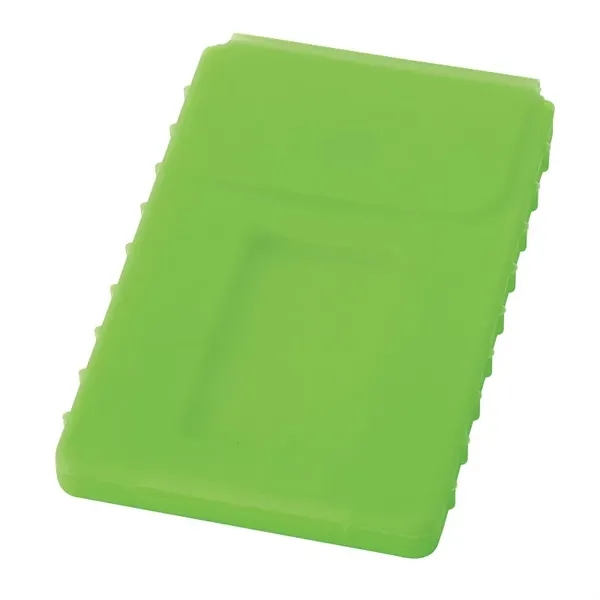 0.5" x 4" x 2.38" silicone business card case with thumb... from ASI 67866 Logomark/Valumark / Valumark™