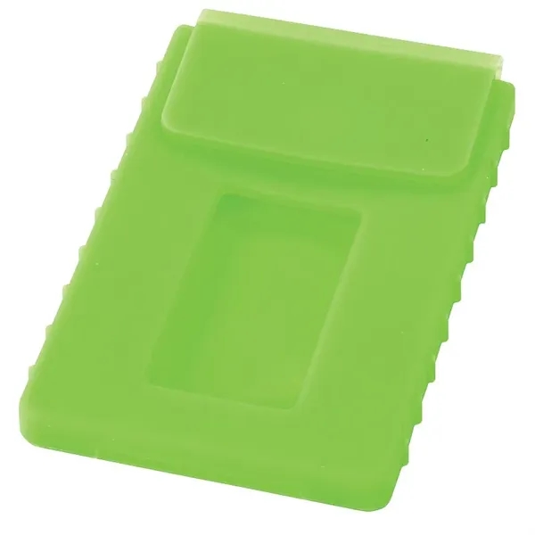 0.5" x 4" x 2.38" silicone business card case with thumb... from ASI 67866 Logomark/Valumark / Valumark™