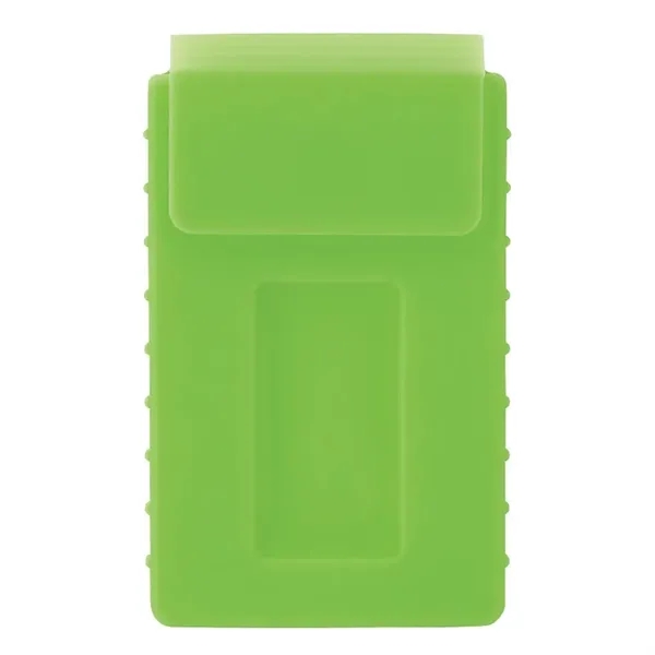 0.5" x 4" x 2.38" silicone business card case with thumb... from ASI 67866 Logomark/Valumark / Valumark™
