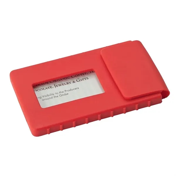 0.5" x 4" x 2.38" silicone business card case with thumb... from ASI 67866 Logomark/Valumark / Valumark™
