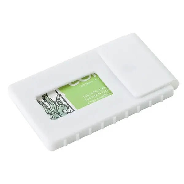 0.5" x 4" x 2.38" silicone business card case with thumb... from ASI 67866 Logomark/Valumark / Valumark™