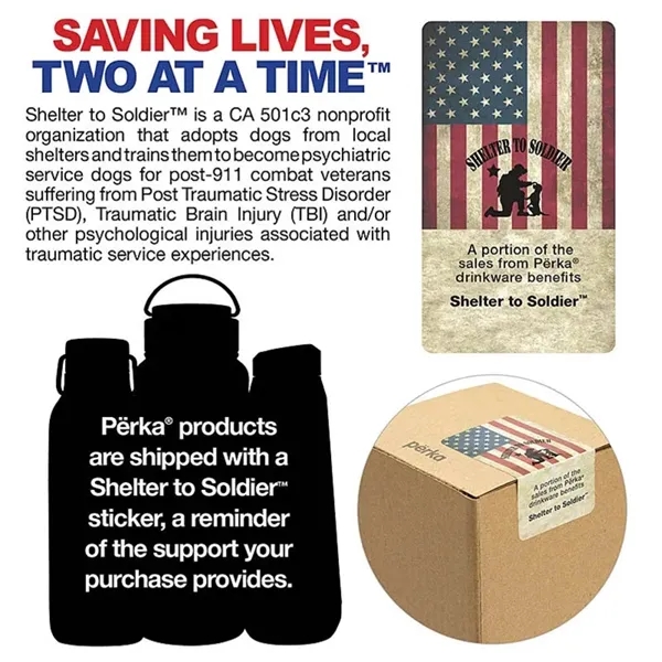 Perka® Axton 20 oz. Double Wall, Stainless Steel Bottle... from ASI 67866 Logomark/Valumark