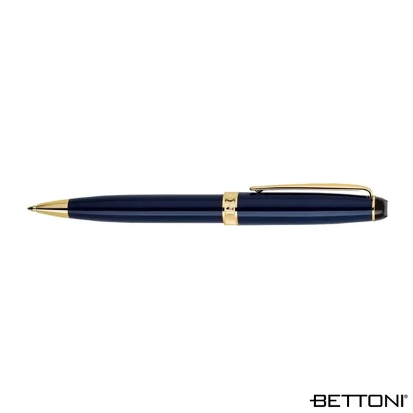 Twist action ballpoint pen with gloss lacquered finish, polished gold accents... from ASI 67866 Logomark/Valumark