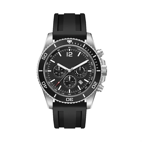 42.5 STEEL MATTE SILVER CASE, CHRONOGRAPH MVMT, BL...... from ASI 67866 Logomark/Valumark