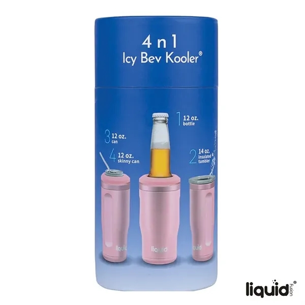 Liquid Fusion® Icy Bev Kooler® 4-In-1 Double Wall Stainle...... from ASI 67866 Logomark/Valumark