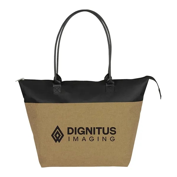 6.75" x 13" x 12.5" two-toned polyester tote bag; includes 24"... from ASI 67866 Logomark/Valumark