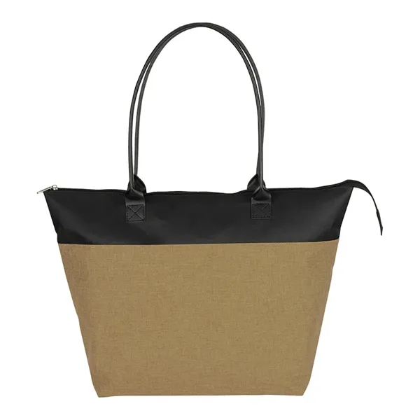 6.75" x 13" x 12.5" two-toned polyester tote bag; includes 24"... from ASI 67866 Logomark/Valumark