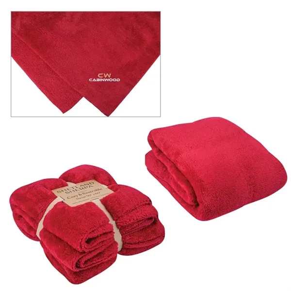 Shetland Sherpa 50 x 60 Reversible Blanket... from ASI 67866 Logomark/Valumark