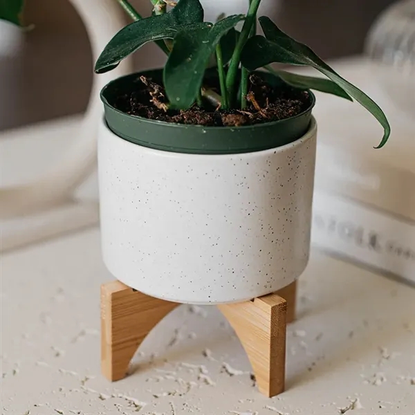 Saratoga Ceramic Flower Pot... from ASI 67866 Logomark/Valumark