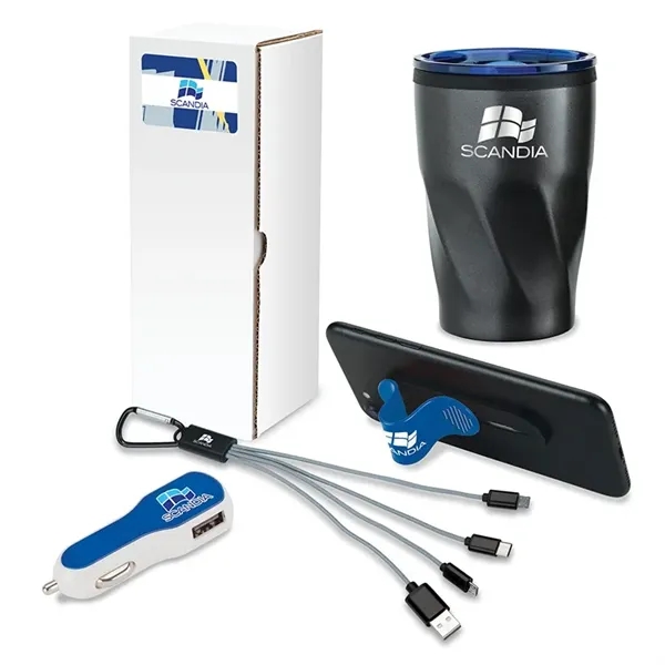 Celebration gift set with 12 oz. double wall, stainless steel tumbler... from ASI 67866 Logomark/Valumark