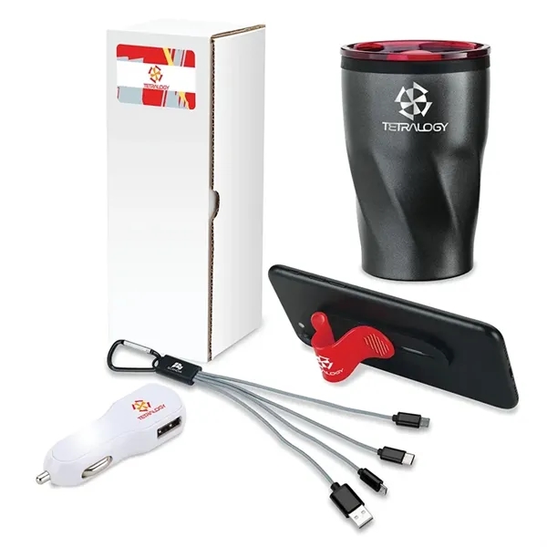 Celebration gift set with 12 oz. double wall, stainless steel tumbler... from ASI 67866 Logomark/Valumark
