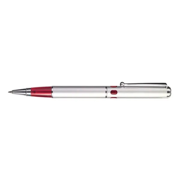 Ballpoint pen with cap-off design, colored cut-out barrel, solid brass cap... from ASI 67866 Logomark/Valumark
