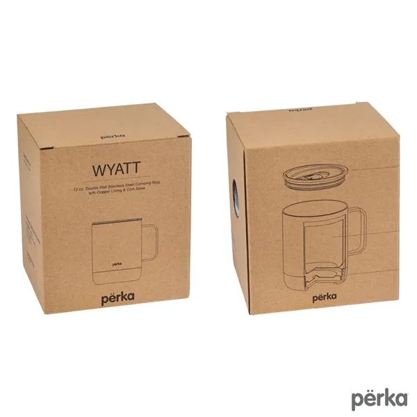 Perka® Wyatt 12 oz. Double Wall, Stainless Steel Camping Mug... from ASI 67866 Logomark/Valumark