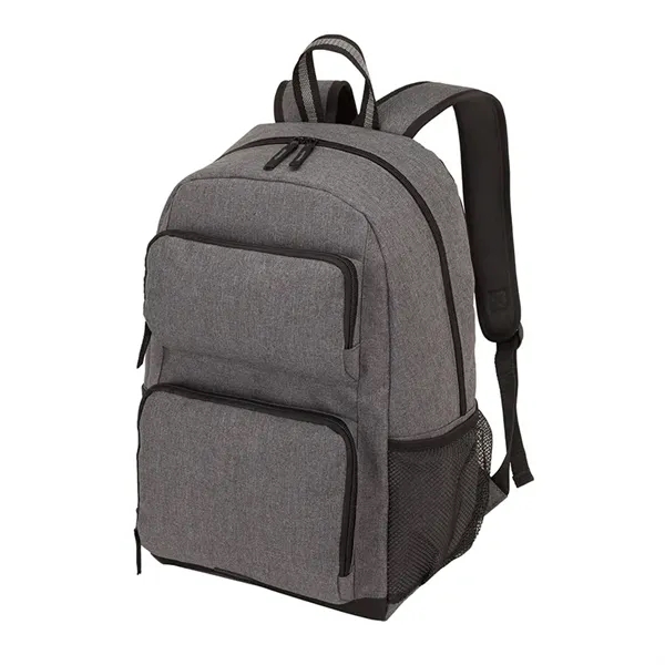 6.62" x 17.75" x 11" two-toned polyester Virginia backpack with padded... from ASI 67866 Logomark/Valumark